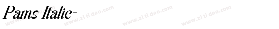 Pams Italic字体转换